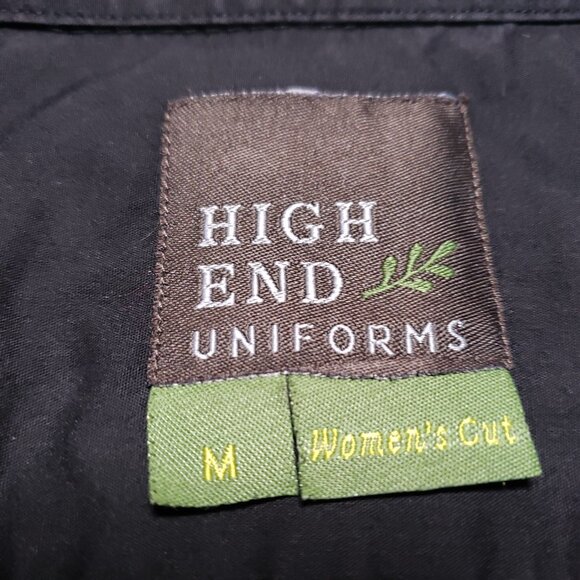 High End Uniforms Restaurant Women’s Open Collar Fitted Shirt (3/4 Sleeve) Size - Picture 2 of 8